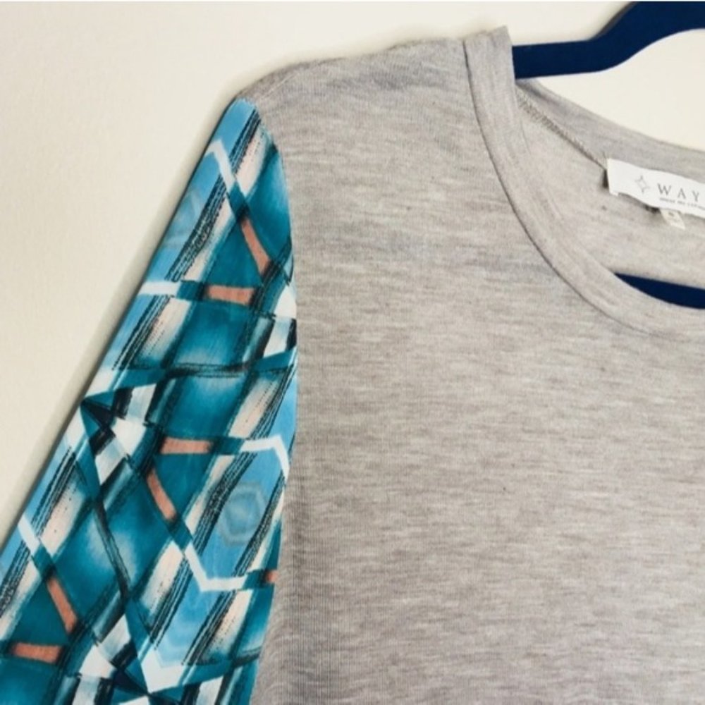 Wayf | Baseball Tee Patterned Sheer Sleeves - image 3